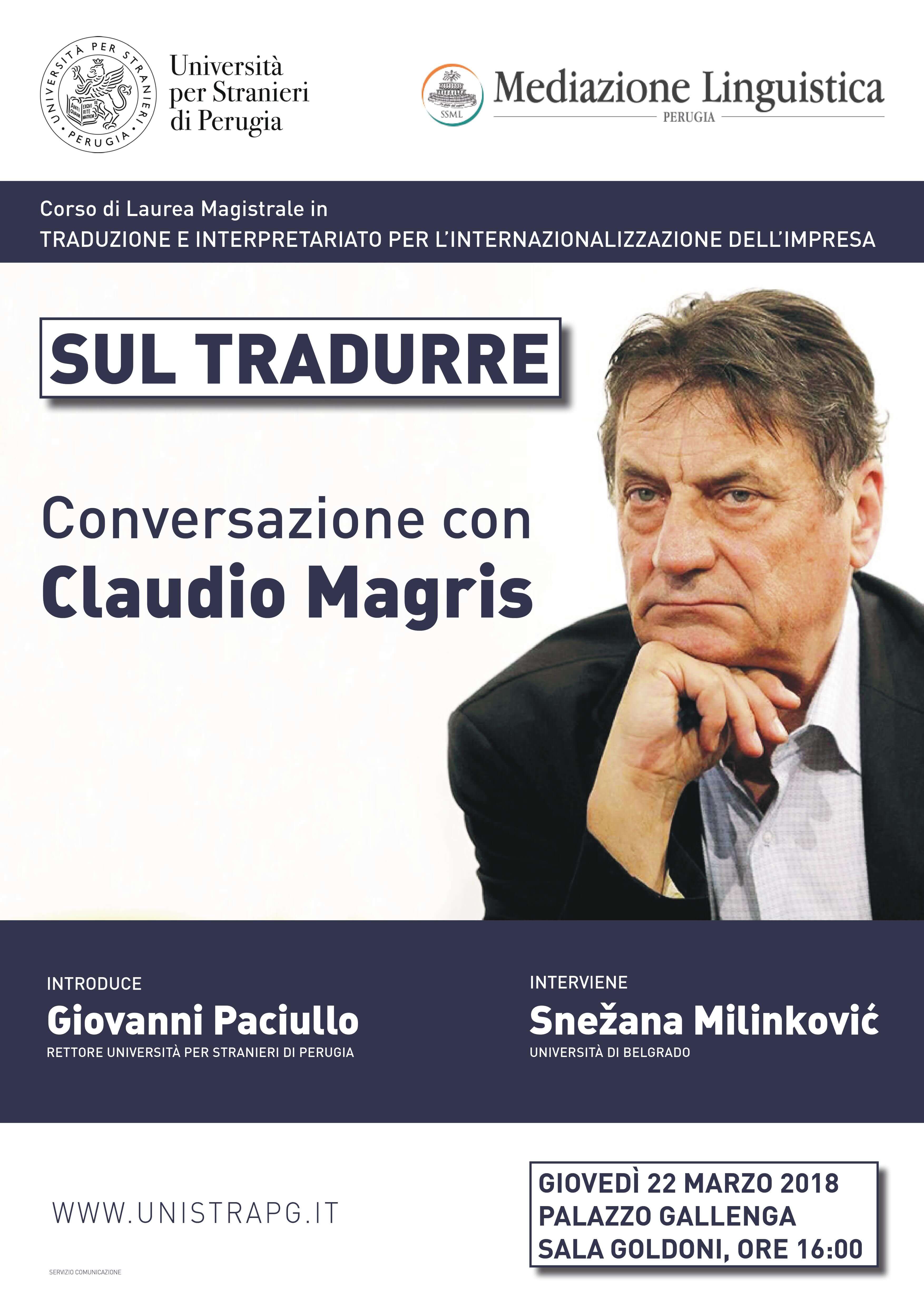 Sul tradurre | Conversazione con Claudio Magris - locandina